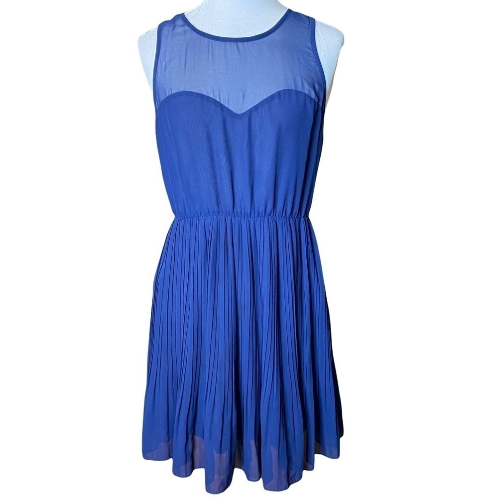 Anthropologie Pins and Needles Navy Blue Dress. Size Small